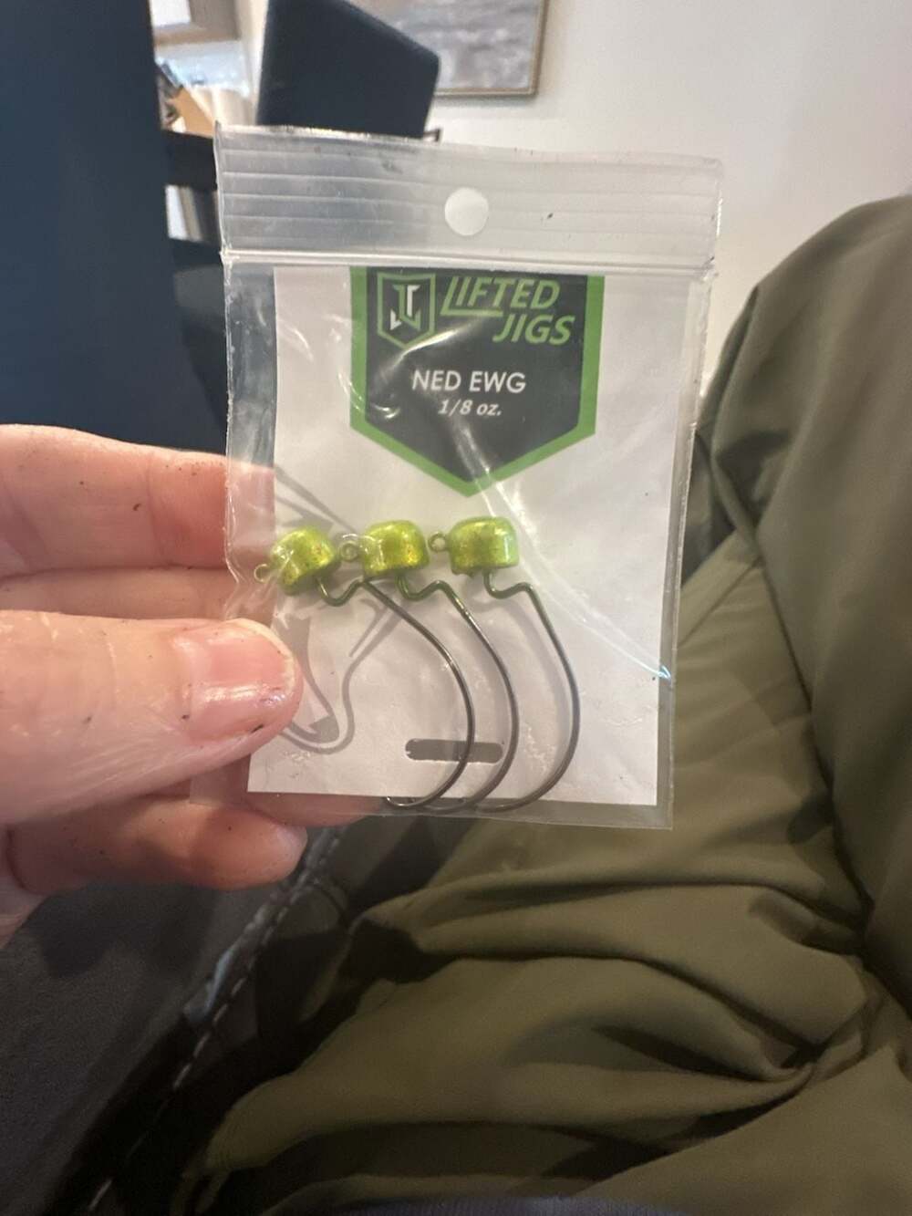 Lifted Jigs Ned EWG Fishing Jigs 1/8 oz Hi Vis
